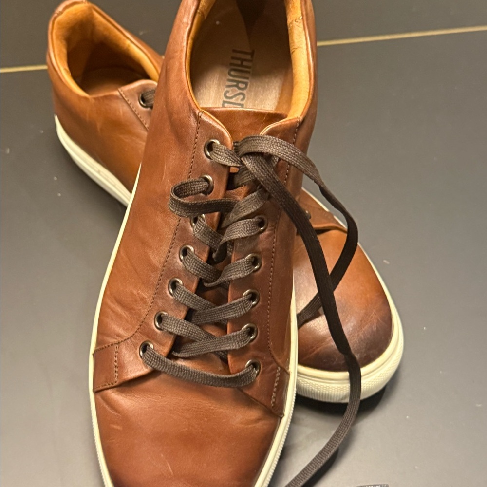 Thursday Boot Company Chestnut Leather Sneakers - Picture 2 of 4